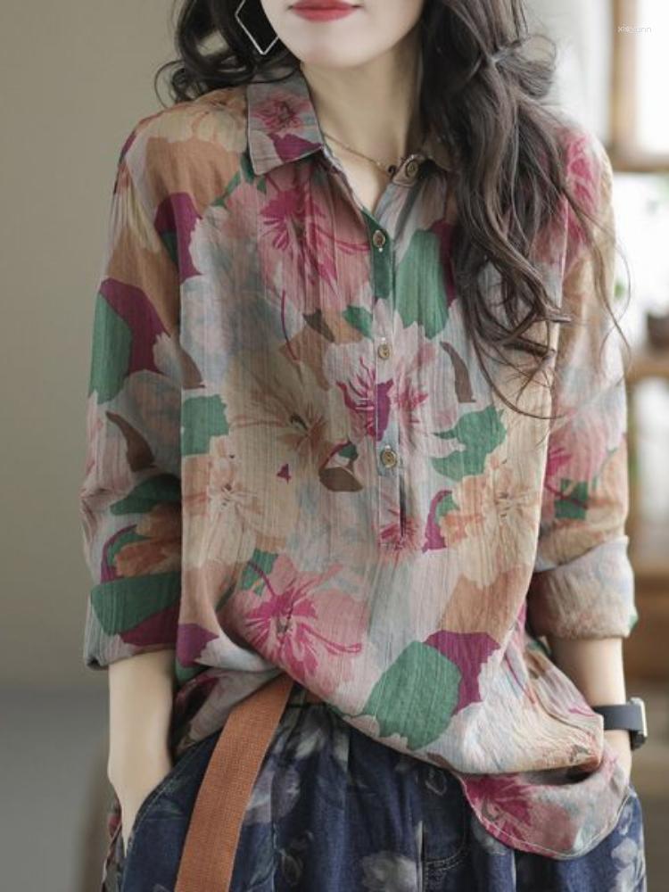 Women's Blouses Cotton Shirts Women Vintage Fashion All-match Lapel Pullovers Casual Comfortable Shirt Office Korean 2023, Khaki
Women's Blouses Cotton Shirts Women Vintage Fashion All-match Lapel Pullovers Casual Comfortable Shirt Office Korean 2023, Khaki