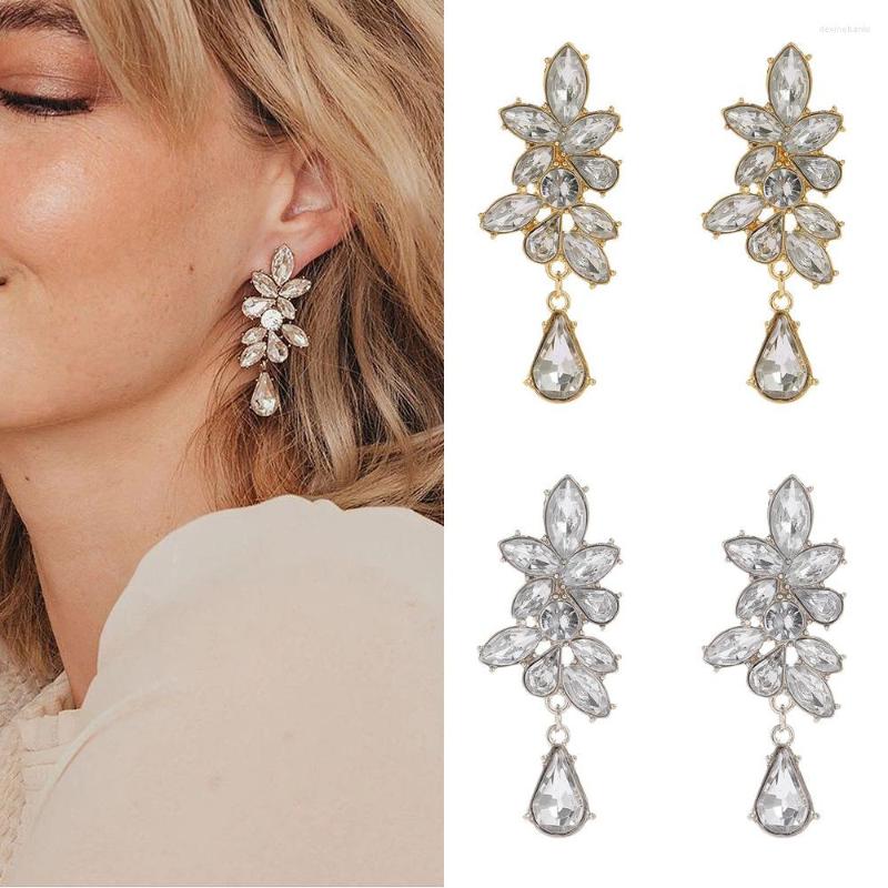Dangle Earrings Luxury Sparkly Glass Crystal Flower For Women Wholesale Jewelry 
Dangle Earrings Luxury Sparkly Glass Crystal Flower For Women Wholesale Jewelry