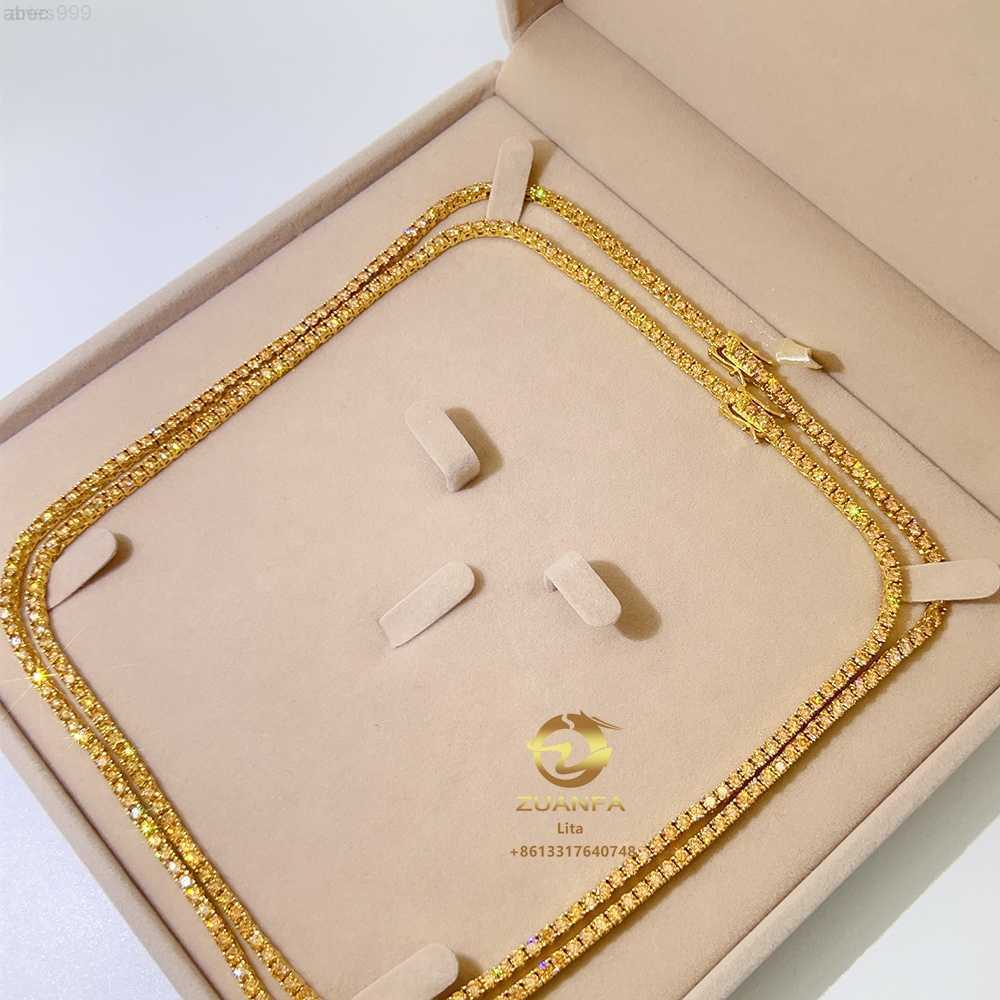 New Arrival Fashion Iced Out Jewelry 925 Sterling Silver 18inch Champagne Moissanite Color Tennis Chain
New Arrival Fashion Iced Out Jewelry 925 Sterling Silver 18inch Champagne Moissanite Color Tennis Chain