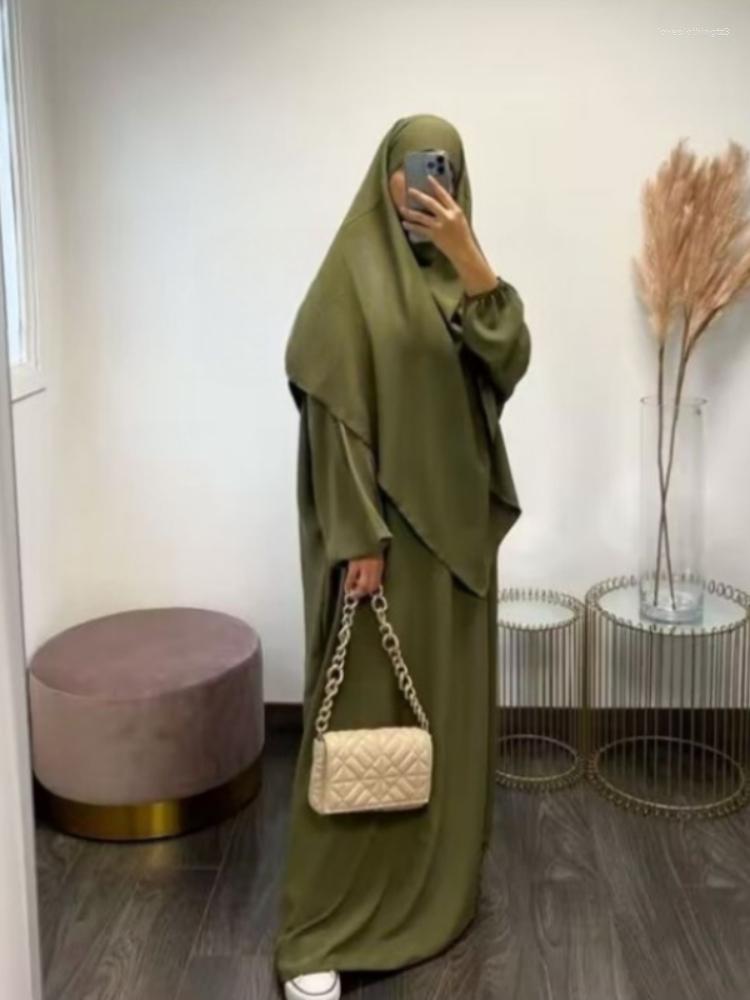 Ethnic Clothing Eid Muslim Women Long Khimar 2 Piece Set Abaya Dress Prayer Garment Hijab Full Cover Islamic Ramadan Kaftan Jilbab Djellaba
Ethnic Clothing Eid Muslim Women Long Khimar 2 Piece Set Abaya Dress Prayer Garment Hijab Full Cover Islamic Ramadan Kaftan Jilbab Djellaba