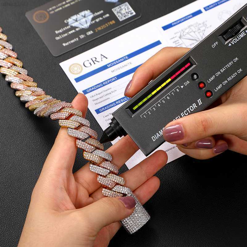 Heavy Hip Hop Jewelry 19mm 3 Tones 925 Sterling Silver Vvs Moissanite Iced Out Miami Cuban Link Chain Necklace for Men
Heavy Hip Hop Jewelry 19mm 3 Tones 925 Sterling Silver Vvs Moissanite Iced Out Miami Cuban Link Chain Necklace for Men