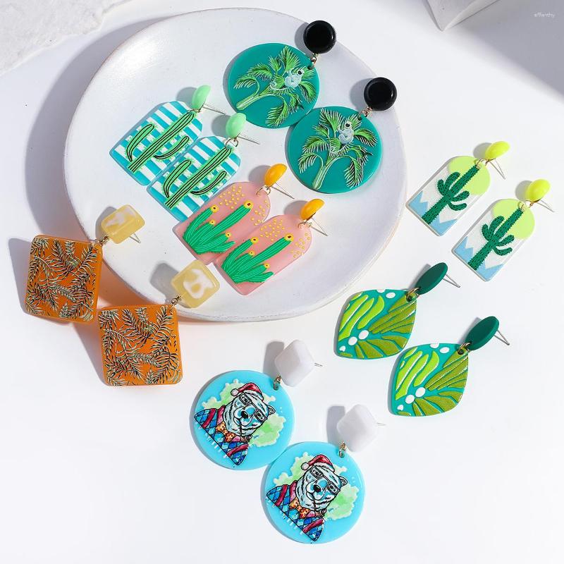 Dangle Earrings Lifefontier Korean Plant Cactus Pattern Acrylic Drop For Women Geometric Round Green Trendy Jewelry
Dangle Earrings Lifefontier Korean Plant Cactus Pattern Acrylic Drop For Women Geometric Round Green Trendy Jewelry
