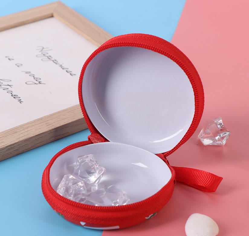 Coin Purse Mini Tins Money Wallet Change Pocket With Zipper Gift Box Jewelry Pouch Candy Box Christmas Tree Hanging Ornaments