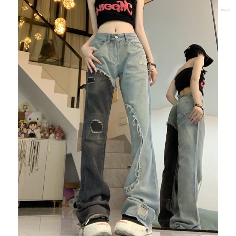 Women' Jeans Vintage Women Blue Spliced Y2K High Waist American Streetwear Wide Leg Pants Fashion Straight 2023 Summer Female Trouser
Women' Jeans Vintage Women Blue Spliced Y2K High Waist American Streetwear Wide Leg Pants Fashion Straight 2023 Summer Female Trouser