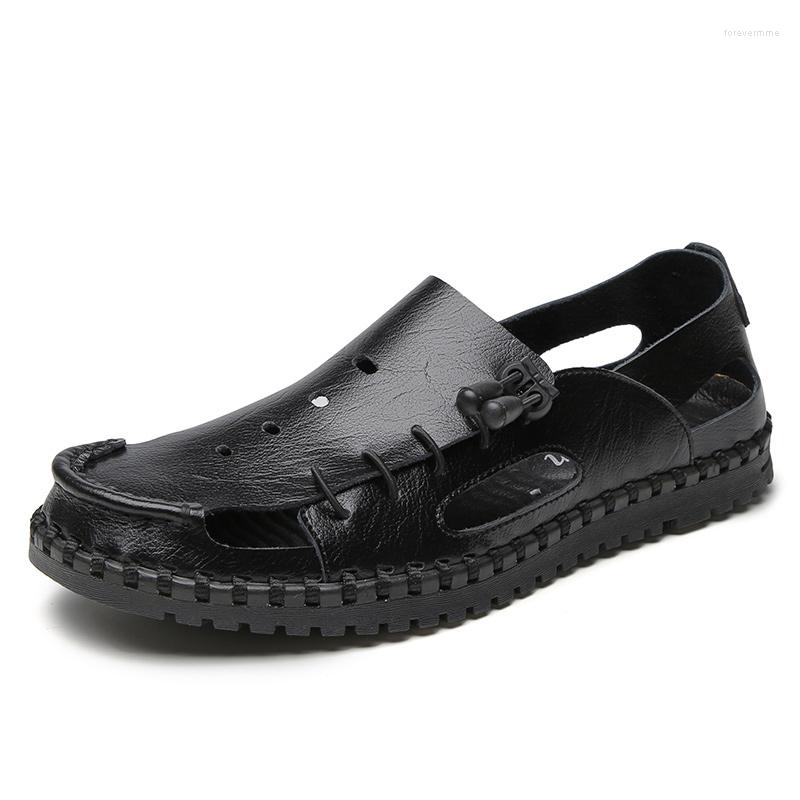 Sandals Brand Summer Men Leisure Beach Shoes High Quality Genuine Leather Fashion Men's Big Size 38-48, Black
Sandals Brand Summer Men Leisure Beach Shoes High Quality Genuine Leather Fashion Men's Big Size 38-48, Black