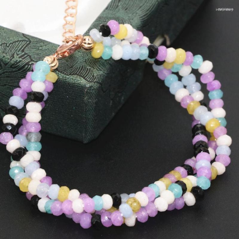 Link Bracelets Factory Outlet Multicolor 2 4mm Abacus Faceted Stone Jades Chalcedony Beads Multilayer 3 Rows Jewelry 7.5inchB2788
Link Bracelets Factory Outlet Multicolor 2 4mm Abacus Faceted Stone Jades Chalcedony Beads Multilayer 3 Rows Jewelry 7.5inchB2788