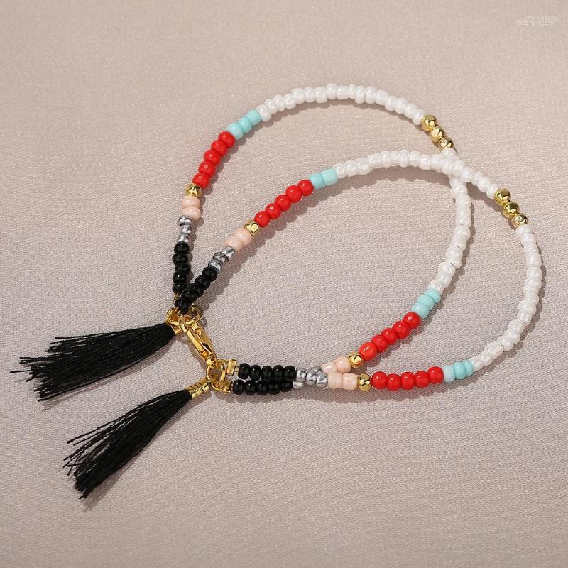 Link Bracelets Simple Women Multilayer Chain Tassel Pendant Colorful Beads Fashion Bracelet For Ladies Dance Party Boho Jewellery
Link Bracelets Simple Women Multilayer Chain Tassel Pendant Colorful Beads Fashion Bracelet For Ladies Dance Party Boho Jewellery