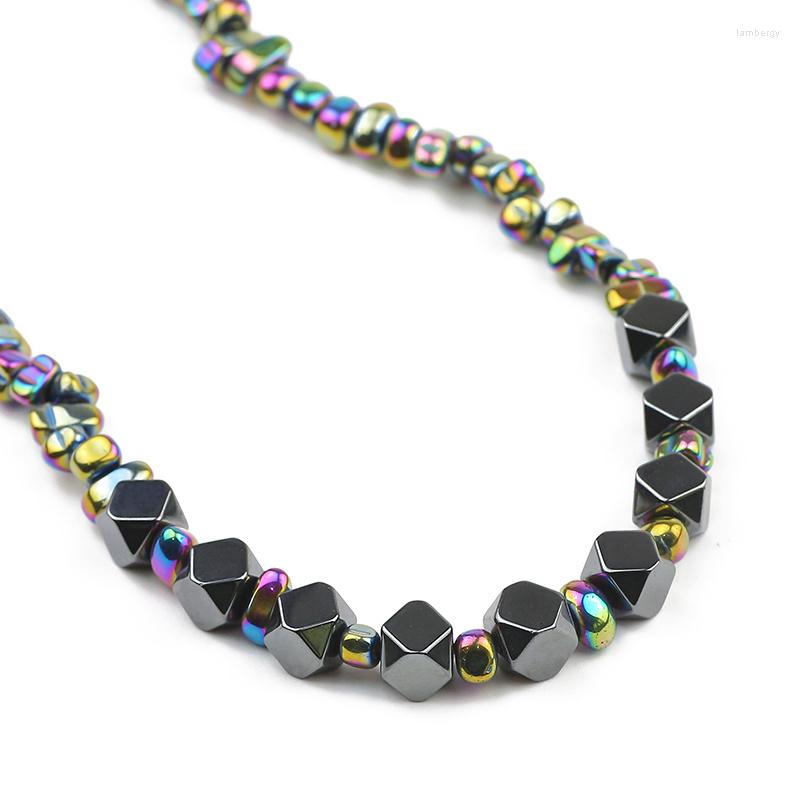 Pendant Necklaces Black Faceted Beads Natural Hematite Colorful Gravel Stone Handmade Necklace Fashion Jewelry Ornaments For Party Wear
Pendant Necklaces Black Faceted Beads Natural Hematite Colorful Gravel Stone Handmade Necklace Fashion Jewelry Ornaments For Party Wear
