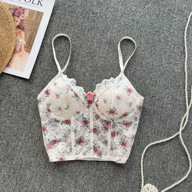 Women's Tanks Ins Lace Floral Print Hollowed Low Cut Tank Tops For Women's Summer Slim Fit Sexy Sleeveless Bustier Corset Crop K534, Beige
Women's Tanks Ins Lace Floral Print Hollowed Low Cut Tank Tops For Women's Summer Slim Fit Sexy Sleeveless Bustier Corset Crop K534, Beige