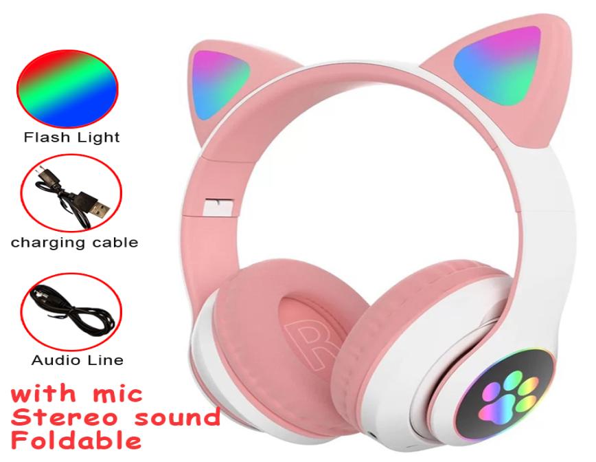 Flash Light Cat Ears Headphones Wireless With MIC Control LED Kid Girl Stereo Cute Music Helmet Bluetooth Phone Headset Earphone8038577, Black
Flash Light Cat Ears Headphones Wireless With MIC Control LED Kid Girl Stereo Cute Music Helmet Bluetooth Phone Headset Earphone8038577, Black