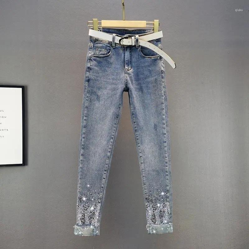 Women' Pants Women Jeans Female Spring Summer Sequins Drilling Denim Ladies Pencil Cowboy, Blue
Women' Pants Women Jeans Female Spring Summer Sequins Drilling Denim Ladies Pencil Cowboy, Blue