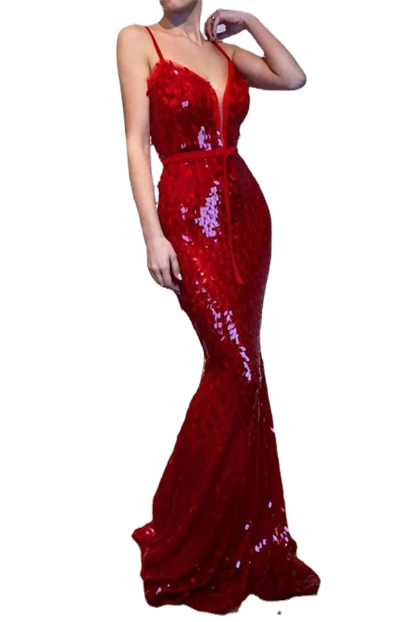 Red Sequins Mermaid Evening Dresses Spaghetti Straps Ruched Bow Sash Pageant Gowns Prom Dress
Red Sequins Mermaid Evening Dresses Spaghetti Straps Ruched Bow Sash Pageant Gowns Prom Dress