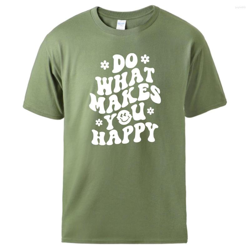 Men' T Shirts Do What Makes You Happy Print Tee Shirt Man Cotton Soft Breathable Tshirts Casual Fashion Streetwear Harajuku Creative, Blue
Men' T Shirts Do What Makes You Happy Print Tee Shirt Man Cotton Soft Breathable Tshirts Casual Fashion Streetwear Harajuku Creative, Blue