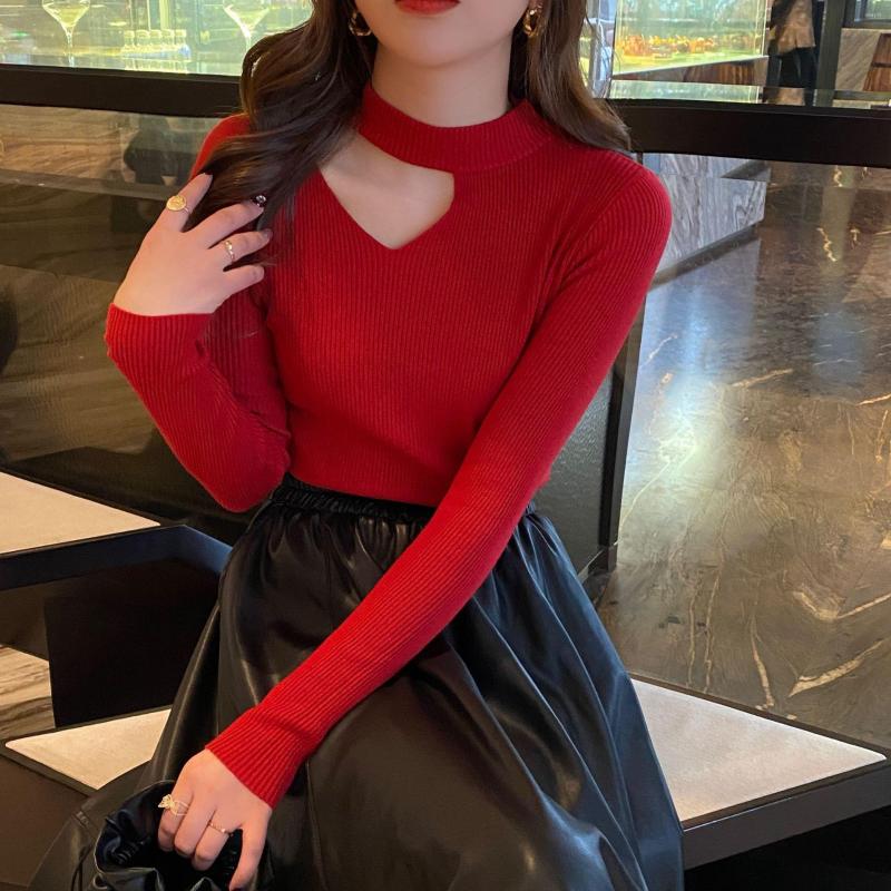 Women's Sweaters Half-High Collar Hollow-Out Thin Sweater Slim Women Tight Knitted Pullover Long Sleeve Top Sexy Sweet Y2k Casual Bottoming, White
Women's Sweaters Half-High Collar Hollow-Out Thin Sweater Slim Women Tight Knitted Pullover Long Sleeve Top Sexy Sweet Y2k Casual Bottoming, White
