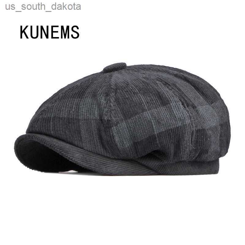 KUNEMS Fashion Plaid Octagonal Hats for Man Retro Corduroy Newsboy Hat Peaky Blinders Berets Personality Painter Cap Unisex L230523, Gray purple
KUNEMS Fashion Plaid Octagonal Hats for Man Retro Corduroy Newsboy Hat Peaky Blinders Berets Personality Painter Cap Unisex L230523, Gray purple