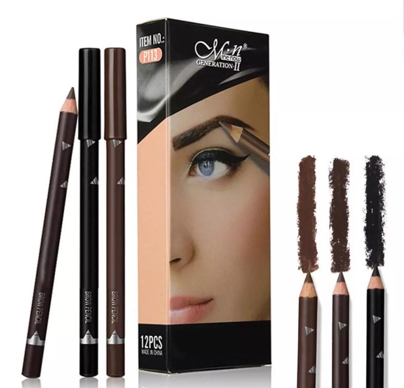 12pcs Eye Brow Pencils Make Up Set 3 Colors Waterproof Eyebrow Eye Liner Pen Lip sticks Cosmetics Beauty Makeup tool Kit2066921, Black
12pcs Eye Brow Pencils Make Up Set 3 Colors Waterproof Eyebrow Eye Liner Pen Lip sticks Cosmetics Beauty Makeup tool Kit2066921, Black