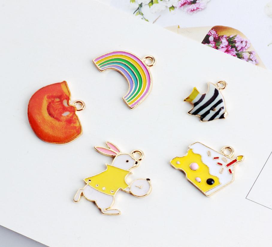 20PCS Enameled rainbow rabbit cake fish pumpkin charm pendant jewelry findings9246152
20PCS Enameled rainbow rabbit cake fish pumpkin charm pendant jewelry findings9246152