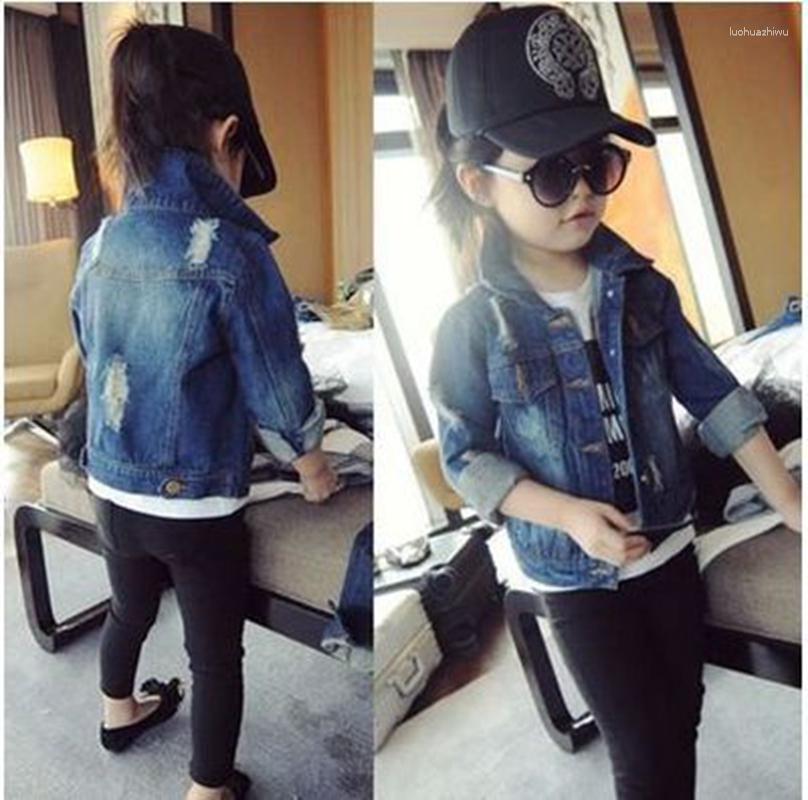 Jackets Children's Jean Jacket Coat 2023 Spring Fall Style Medium Children Big Girls Torn Lapel Wash Denim, Color at picture
Jackets Children's Jean Jacket Coat 2023 Spring Fall Style Medium Children Big Girls Torn Lapel Wash Denim, Color at picture