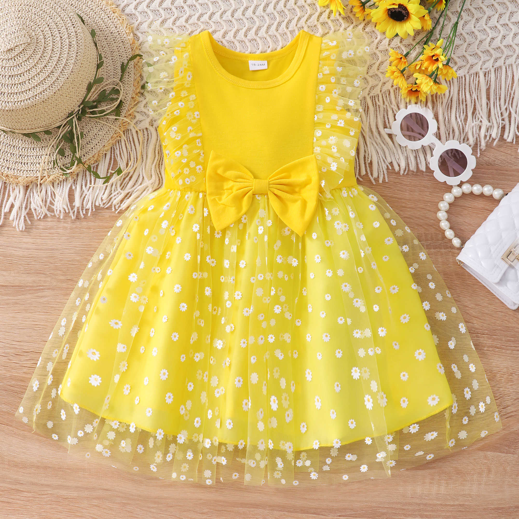 Girl's Dresses 2023 New Summer Girls Dress Cotton Cartoon Splicing Mesh Party Princess Dresses For 2-6 Years Girls Birthday Clothes AA230531, Yellow
Girl's Dresses 2023 New Summer Girls Dress Cotton Cartoon Splicing Mesh Party Princess Dresses For 2-6 Years Girls Birthday Clothes AA230531, Yellow