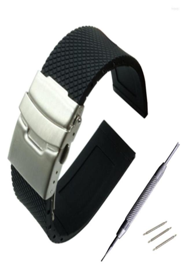 Watch Bands HQ Design Black Silicone Rubber Strap Band Deployment Buckle Waterproof 20mm 22mm 24mm1152688
Watch Bands HQ Design Black Silicone Rubber Strap Band Deployment Buckle Waterproof 20mm 22mm 24mm1152688