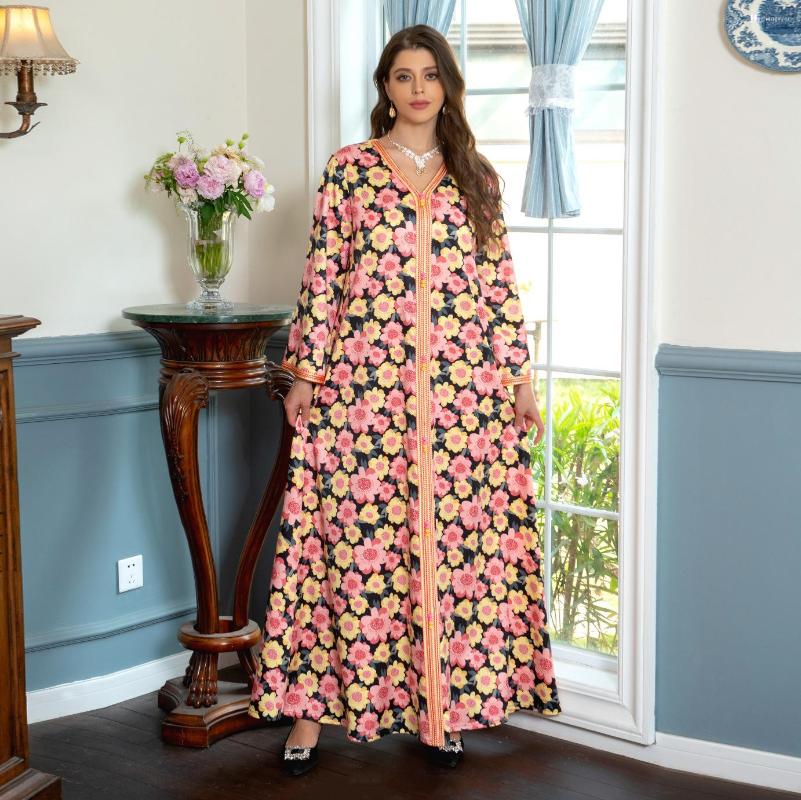 Ethnic Clothing Ramadan Print Muslim Abaya Dress For Women Elegant Eid Arabic Party Jalabiya Marocain Clothes Islamic Turkey Moroccan Kaftan
Ethnic Clothing Ramadan Print Muslim Abaya Dress For Women Elegant Eid Arabic Party Jalabiya Marocain Clothes Islamic Turkey Moroccan Kaftan