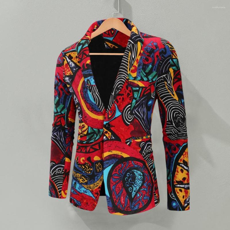 Men's Suits Stylish Men Suit Coat Fashion Print One Button Temperament Colorful Pattern Lapel Blazer, Red
Men's Suits Stylish Men Suit Coat Fashion Print One Button Temperament Colorful Pattern Lapel Blazer, Red