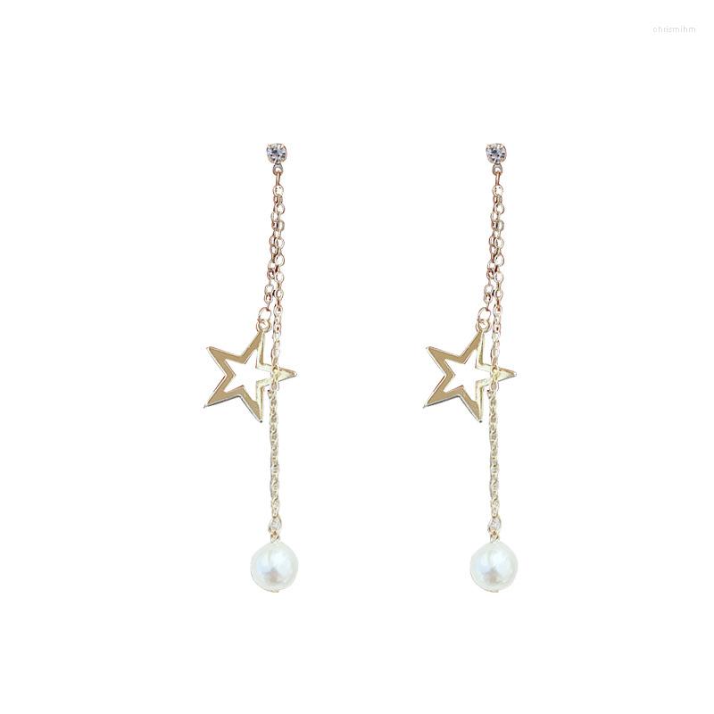 Dangle Earrings Women's Crystal Simulated Pearl Two Chain Bridal Long Hook Gold Plated Fashion Wedding Jewelry Accessories
Dangle Earrings Women's Crystal Simulated Pearl Two Chain Bridal Long Hook Gold Plated Fashion Wedding Jewelry Accessories