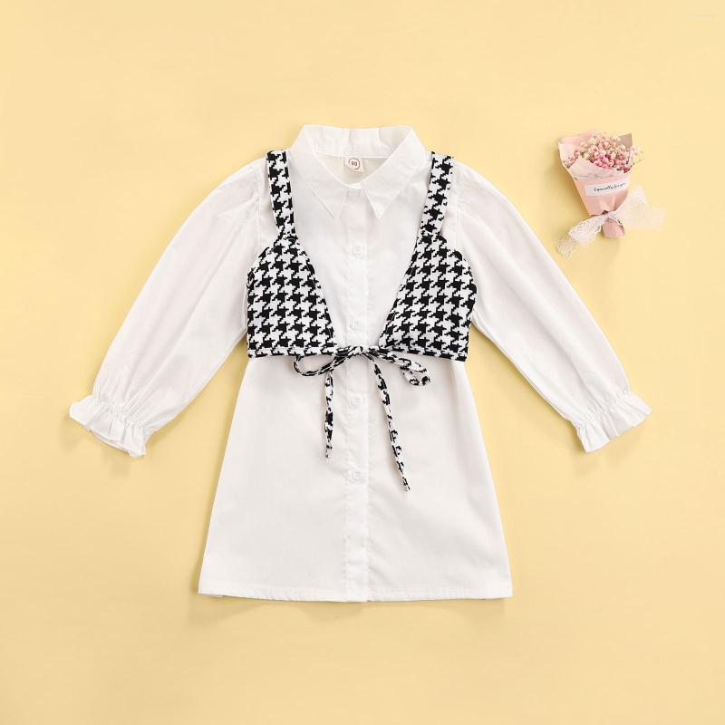 Girl Dresses Autumn Little Girls Outfits Breathable Solid Color Lapel Single-breasted Shirt Dress Plaid Leopard Print Tie Up Camisole, Black
Girl Dresses Autumn Little Girls Outfits Breathable Solid Color Lapel Single-breasted Shirt Dress Plaid Leopard Print Tie Up Camisole, Black