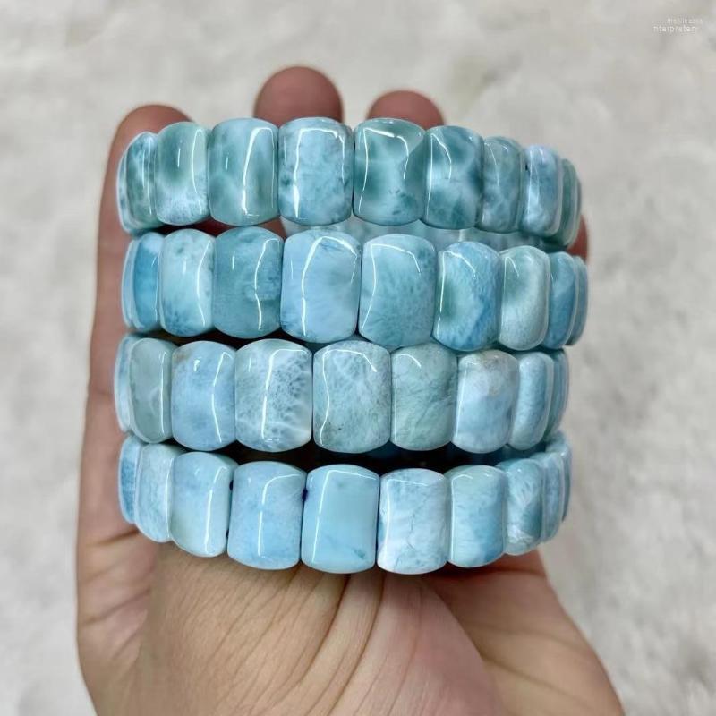 Strand Natural Larimar/copper Pectolite Beads Bracelet Dominicana Genuine Larimar Gem Stone Bangle For Woman Gift
Strand Natural Larimar/copper Pectolite Beads Bracelet Dominicana Genuine Larimar Gem Stone Bangle For Woman Gift