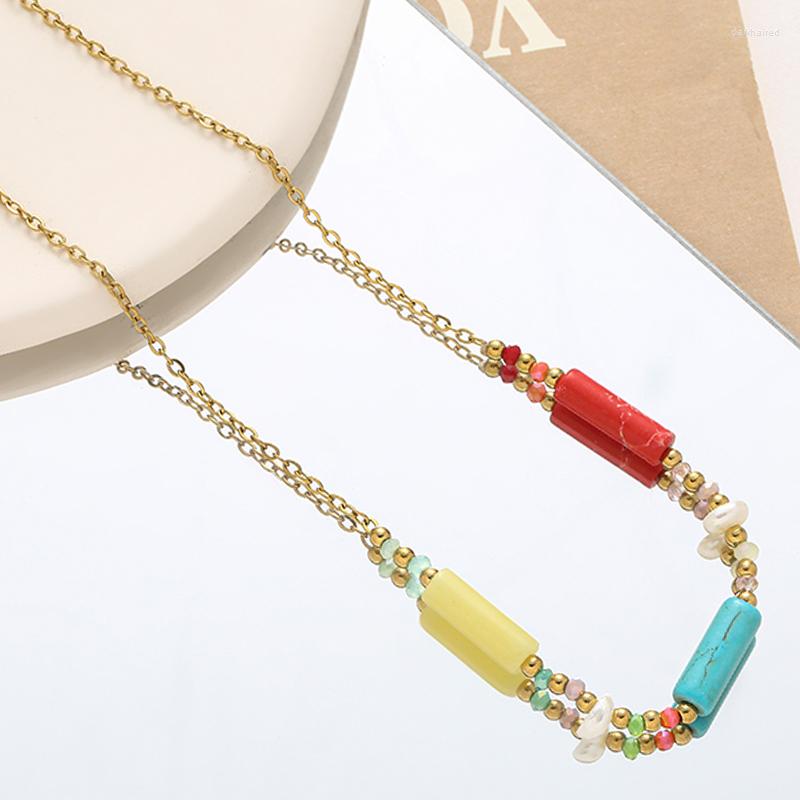 Chains Ethnic Styling Handmade Choker Chain Necklaces For Women Trendy Stainless Steel Cylinder Clavicle Necklace Jewelry Accessories
Chains Ethnic Styling Handmade Choker Chain Necklaces For Women Trendy Stainless Steel Cylinder Clavicle Necklace Jewelry Accessories