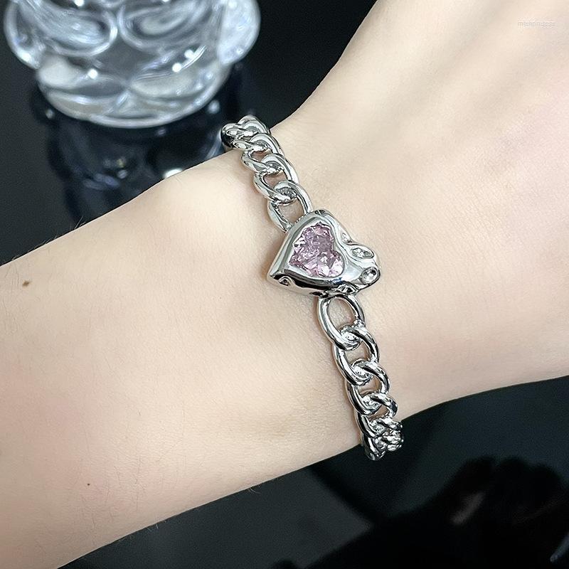 Bangle Kpop Egirl Pink Zircon Heart Y2K Gothic Crystal Silver Color Bracelet Valentine Day Love Bracelets For Women Jewelry Gift
Bangle Kpop Egirl Pink Zircon Heart Y2K Gothic Crystal Silver Color Bracelet Valentine Day Love Bracelets For Women Jewelry Gift