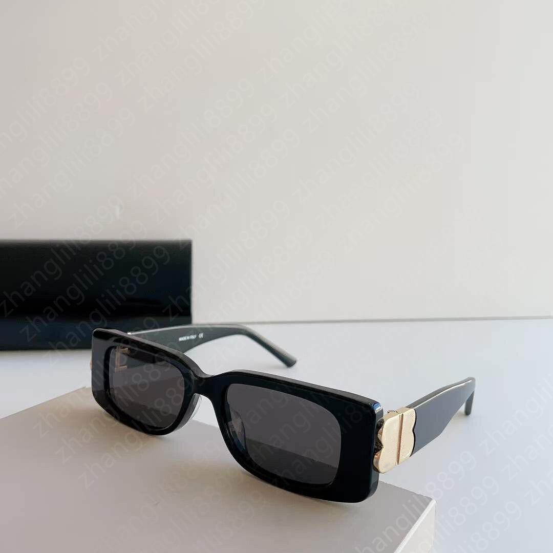 Luxury Designer Brand Black Full-Rim Rectangle Womens Sunglasses High Quality for Women Mens Glasses UV400 Unisex Bb 0096S Y260207