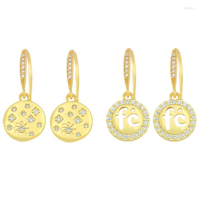 Hoop Earrings & Huggie EYIKA Copper 18K Gold Plated Zircon Hollow Letter Round Pendant Drop Exquisite Ear Hook Jewelry Accessories For Women
Hoop Earrings & Huggie EYIKA Copper 18K Gold Plated Zircon Hollow Letter Round Pendant Drop Exquisite Ear Hook Jewelry Accessories For Women