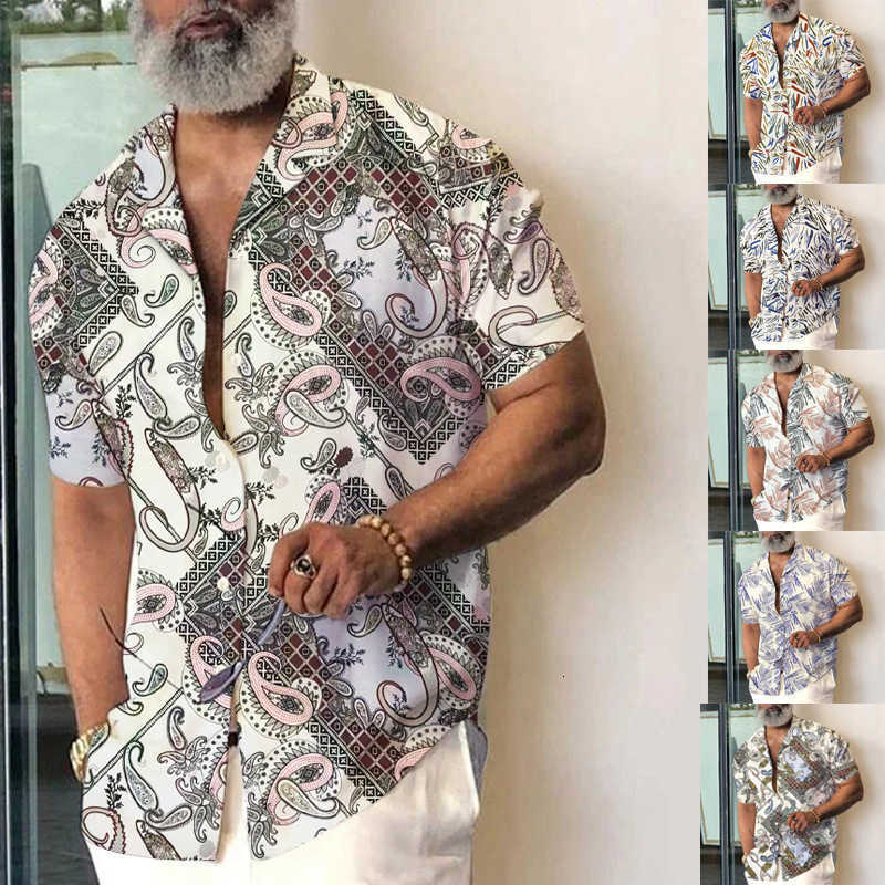Bamboo Summer Hawaiian Textile Shirt Men's Slim Fit Thin Print Polo Short Sleeve Blouse, Printed shirt 5
Bamboo Summer Hawaiian Textile Shirt Men's Slim Fit Thin Print Polo Short Sleeve Blouse, Printed shirt 5