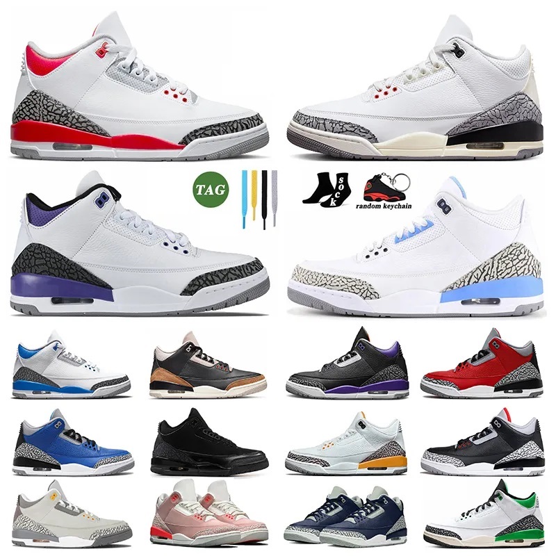 3s Unc Basketball 3 Shoes Top Mens Womens shoe Jumpman Lucky Green Cool Pink Wizards Slim Shady Cardinal Fire Red Court Purple Black Cat Grey Pine Sneakers