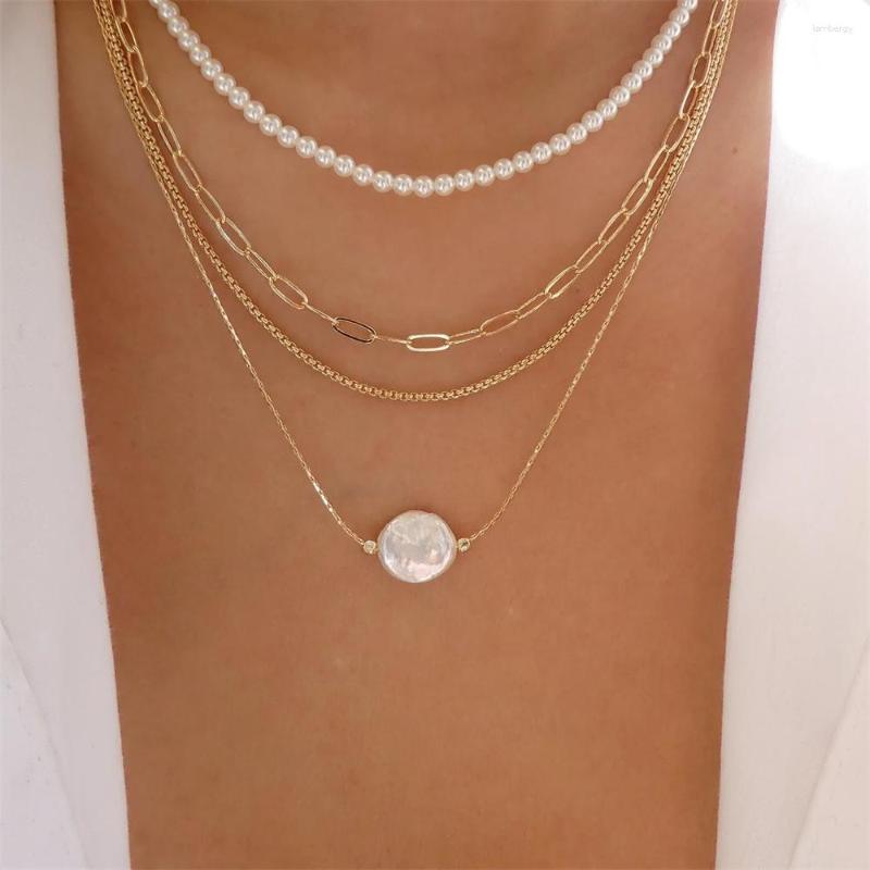Pendant Necklaces Vintage Elegant Round Pearl Necklace For Women Girls Fashion Gold Color Multi-layer Chain Choker Trend Jewelry
Pendant Necklaces Vintage Elegant Round Pearl Necklace For Women Girls Fashion Gold Color Multi-layer Chain Choker Trend Jewelry