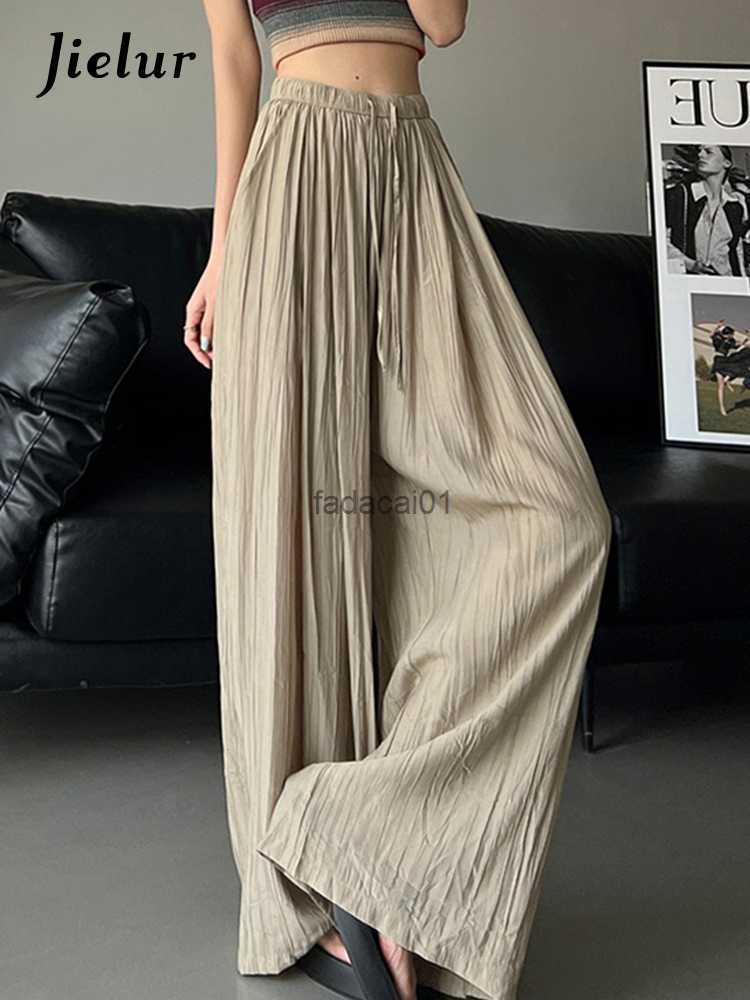 Jielur High Waist Solid Color Summer Womens Wide Leg Pants Loose Pink Black Full Length Straight Drawstring Casual Female Pants L230621, Khaki
Jielur High Waist Solid Color Summer Womens Wide Leg Pants Loose Pink Black Full Length Straight Drawstring Casual Female Pants L230621, Khaki