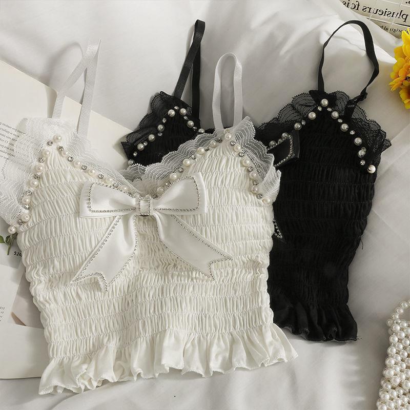 Women's T Shirts Sweet Corset Spaghetti Strap Tank Top With Chest Pad Bra Women Summer Sexy V-Neck Ropa Mujer Lace Camisoles Butterfly, Black
Women's T Shirts Sweet Corset Spaghetti Strap Tank Top With Chest Pad Bra Women Summer Sexy V-Neck Ropa Mujer Lace Camisoles Butterfly, Black