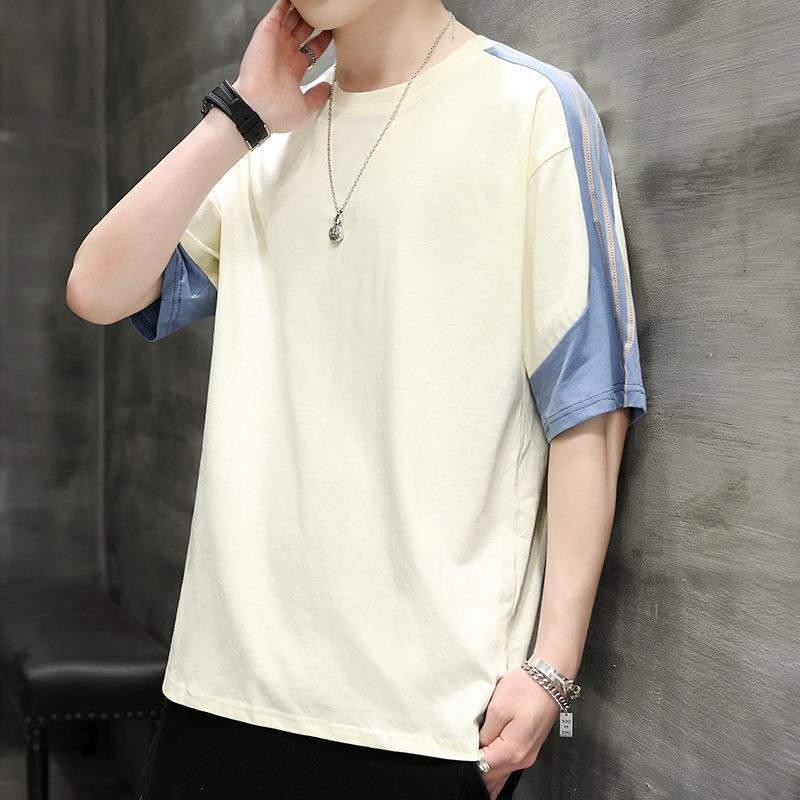 Men's T-Shirts Short-sleeved T-shirt men's summer men's fashion brand ins half-sleeved cotton clothes crewneck T-shirt bottoms men's clothing, Blue
Men's T-Shirts Short-sleeved T-shirt men's summer men's fashion brand ins half-sleeved cotton clothes crewneck T-shirt bottoms men's clothing, Blue