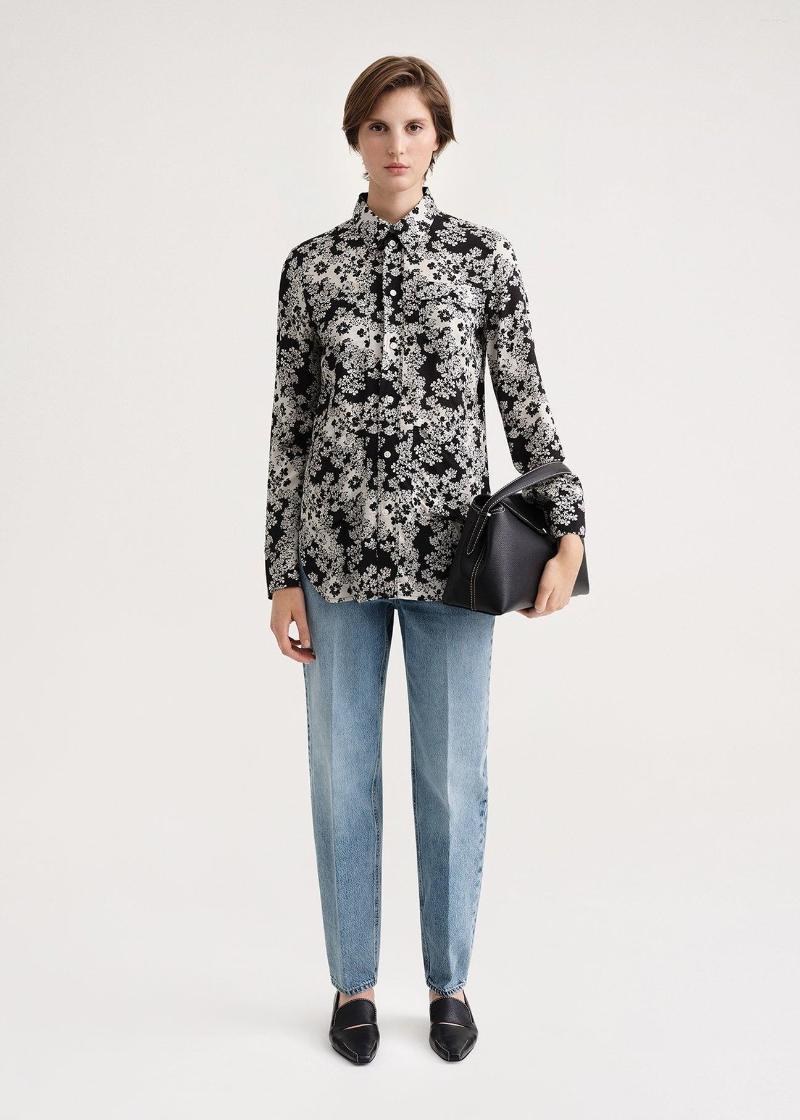 Women' Blouses 2023 Spring And Summer Loose Pointed Collar Pocket Printed Single-breasted Long-sleeved Shirt, Black
Women' Blouses 2023 Spring And Summer Loose Pointed Collar Pocket Printed Single-breasted Long-sleeved Shirt, Black