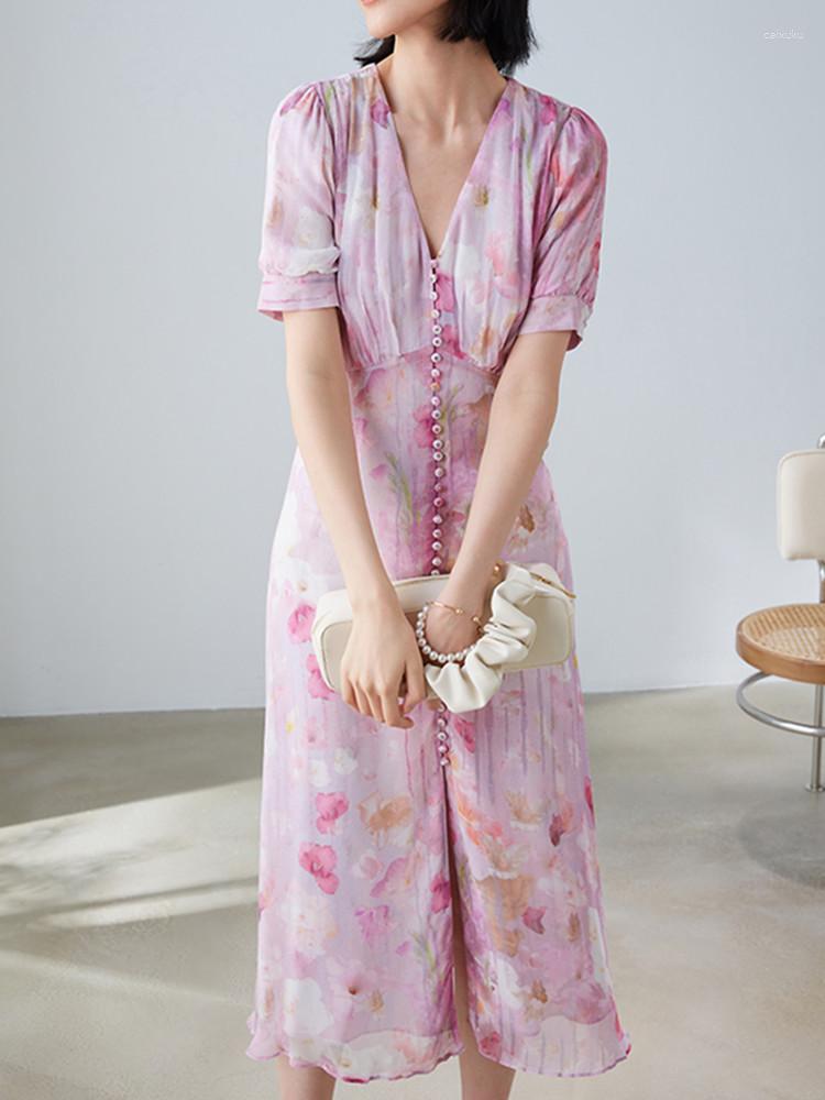 Party Dresses Women Slit Long Robes Floral V-Neck Short Sleeve Single Breasted Ladies 2023 Spring Summer Dress, Blue 
Party Dresses Women Slit Long Robes Floral V-Neck Short Sleeve Single Breasted Ladies 2023 Spring Summer Dress, Blue