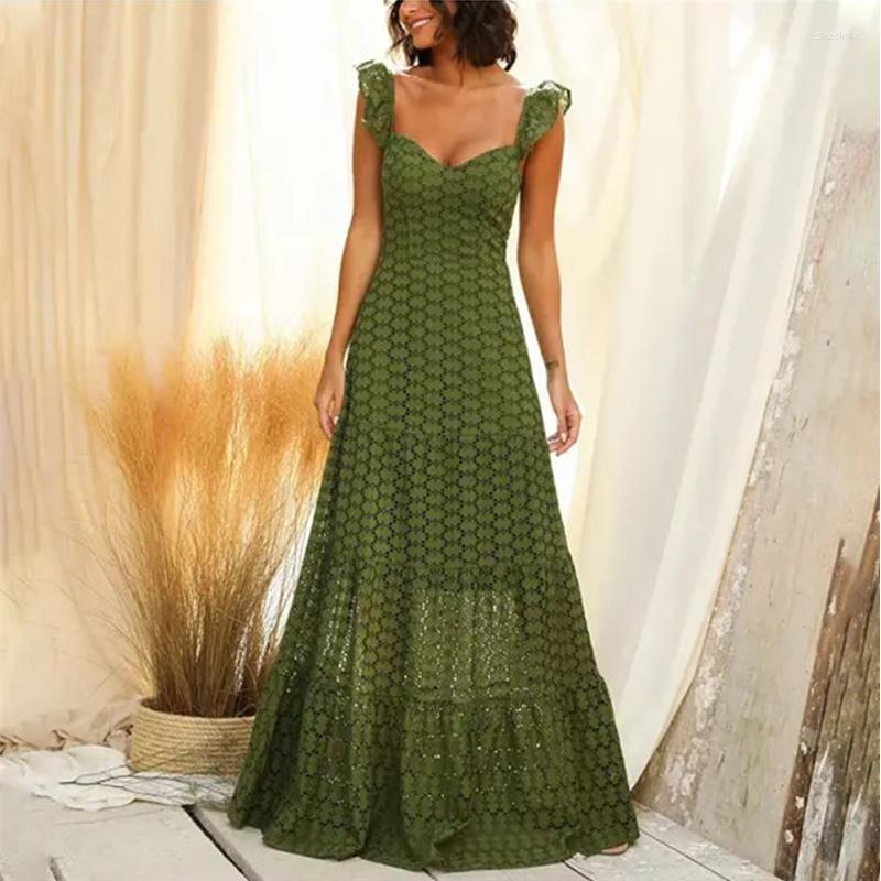 Casual Dresses Strap V Neck High Waist Hollow Out Bohemian Vacation Long Dress Y2K Clothes Fashion Women Elegant Summer Lace Corset Maxi, Green
Casual Dresses Strap V Neck High Waist Hollow Out Bohemian Vacation Long Dress Y2K Clothes Fashion Women Elegant Summer Lace Corset Maxi, Green