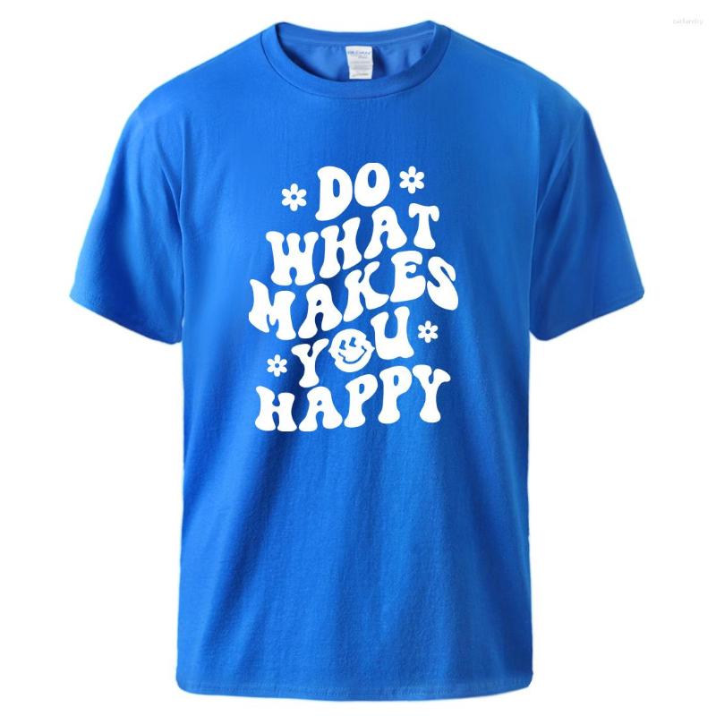 Men' T Shirts Do What Makes You Happy Printing T-Shirt Men O-Neck Casual Loose T-Shirts Cotton Soft Streetwear Colorful Novelty Cool Tee, Blue
Men' T Shirts Do What Makes You Happy Printing T-Shirt Men O-Neck Casual Loose T-Shirts Cotton Soft Streetwear Colorful Novelty Cool Tee, Blue
