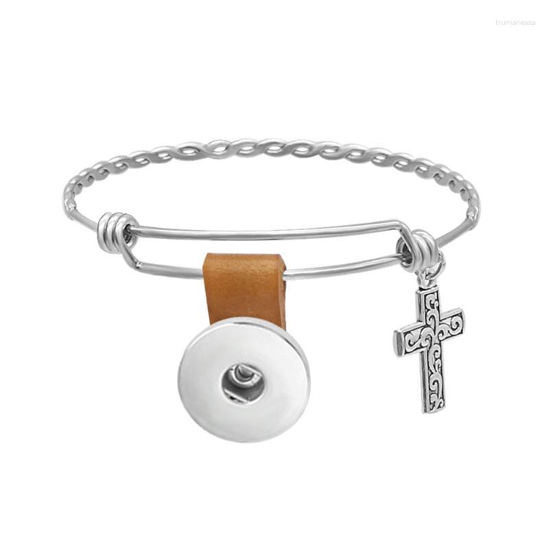 Bangle CROSS Stainless Steel Leather 18mm Snap Button DIY Jewelry FM3101Bangle Raym22
Bangle CROSS Stainless Steel Leather 18mm Snap Button DIY Jewelry FM3101Bangle Raym22