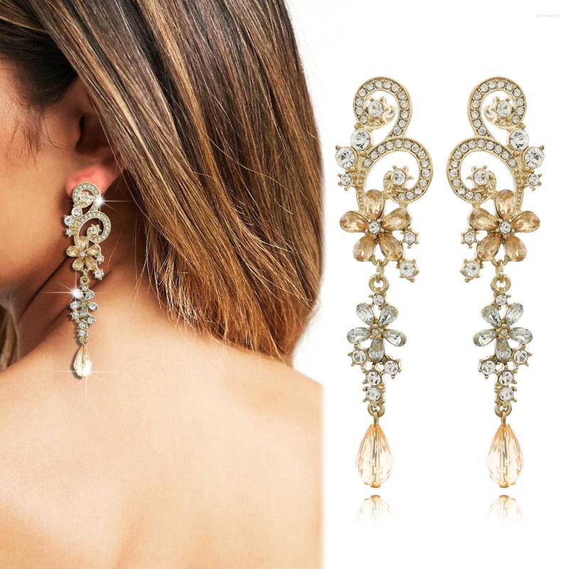 Dangle Earrings Bridal Flower For Women Crystal Drop Long Flapper Art Deco Ear Studs Big Rhinestone Fashion Wedding Jewelry Gift
Dangle Earrings Bridal Flower For Women Crystal Drop Long Flapper Art Deco Ear Studs Big Rhinestone Fashion Wedding Jewelry Gift
