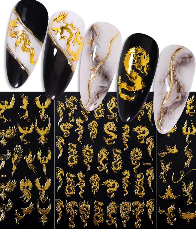 Nail Art Laser 3D Stickers Dragon Phoenix Gold Colorful Waterproof Sticker Decals Self Adhensive Holographic Manicure Decorations4869078, Light yellow
Nail Art Laser 3D Stickers Dragon Phoenix Gold Colorful Waterproof Sticker Decals Self Adhensive Holographic Manicure Decorations4869078, Light yellow