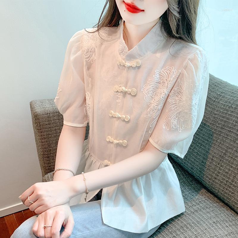 Women' Blouses Chinese Cotton Shirts For Women Embroidery Flowers Woman Standard Short Sleeve Lace Summer Thin Top Female Shirt, Apricot blouse
Women' Blouses Chinese Cotton Shirts For Women Embroidery Flowers Woman Standard Short Sleeve Lace Summer Thin Top Female Shirt, Apricot blouse