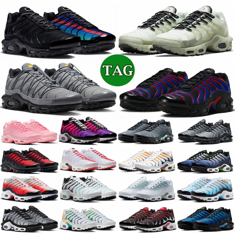 Designer Shoes tn plus terrascape running shoes Triple Black Unity Black White University Blue Mint Green Olive Black mens womens trainers sports sneakers
Designer Shoes tn plus terrascape running shoes Triple Black Unity Black White University Blue Mint Green Olive Black mens womens trainers sports sneakers