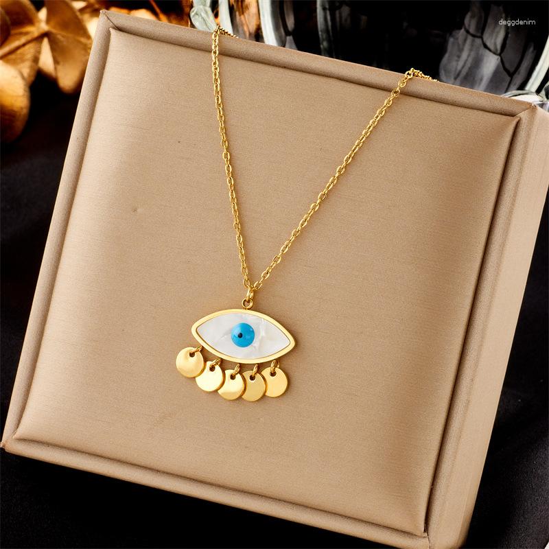 Pendant Necklaces 316L Stainless Steel Eye Shape Necklace For Women Vintage Girls Clavicle Chain Choker Jewelry Birthday Gifts
Pendant Necklaces 316L Stainless Steel Eye Shape Necklace For Women Vintage Girls Clavicle Chain Choker Jewelry Birthday Gifts