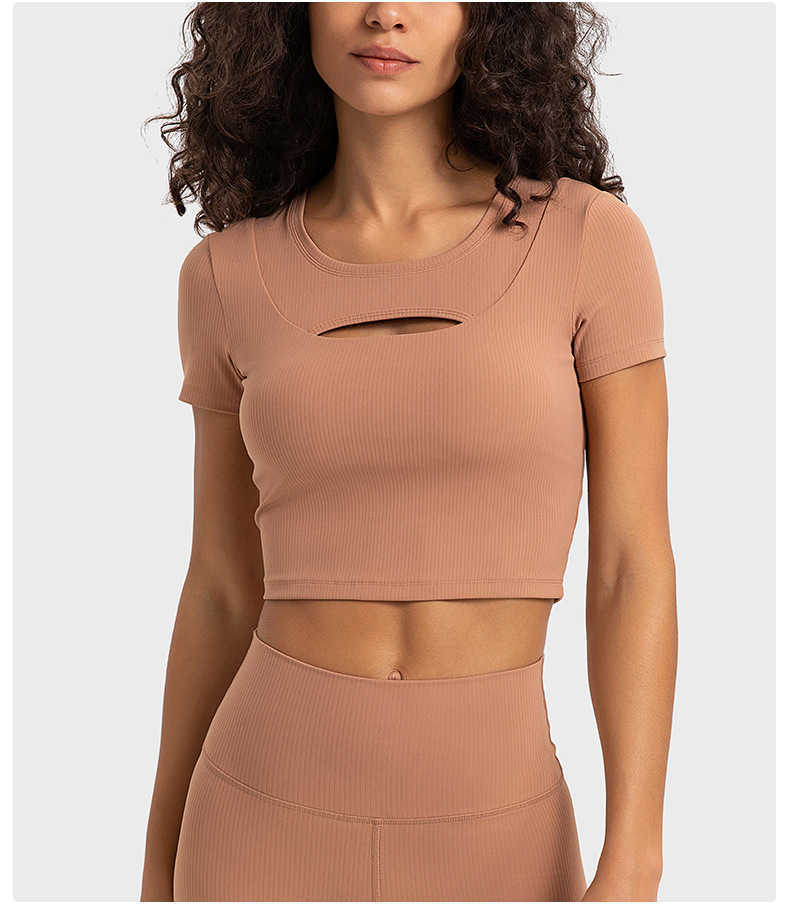 Yoga Women's Short Sleeve Top Shirts Gym Yoga Sport Womens Clothing Rib Fabric Crop Top T-shirts Outdoor Jogging Fitness Sportswear Summer L-23, Black
Yoga Women's Short Sleeve Top Shirts Gym Yoga Sport Womens Clothing Rib Fabric Crop Top T-shirts Outdoor Jogging Fitness Sportswear Summer L-23, Black